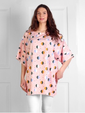 Abstract Print Plus Size Fashion Top
